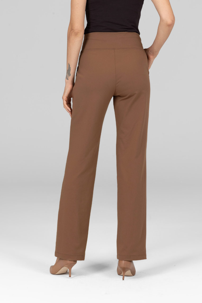 NINA STRAIGHT LEG PANT: DARK KHAKI