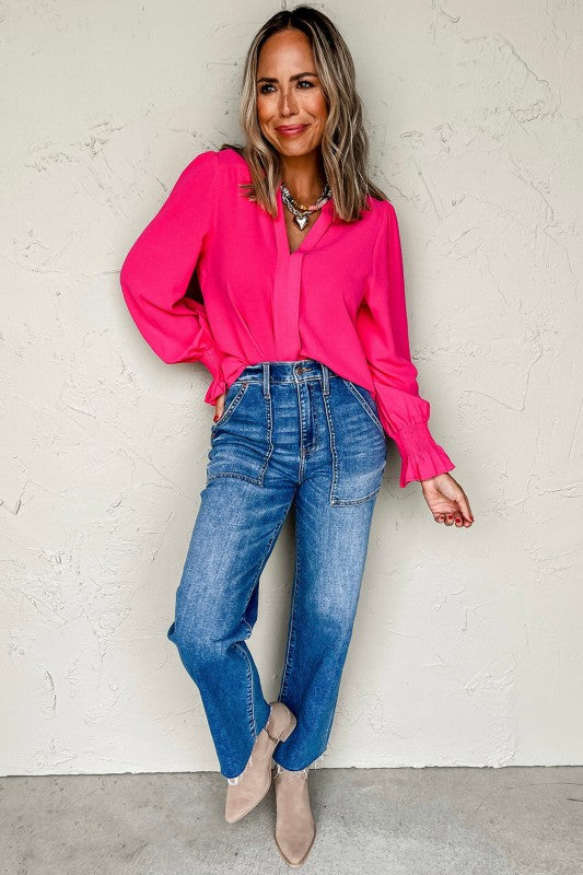 Lightweight 100% polyester material — soft and drapey. 