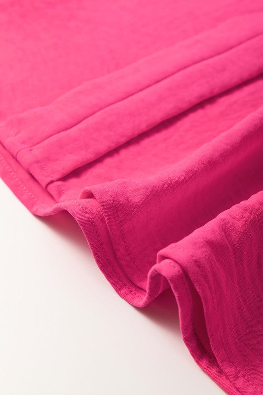 Easy care — machine wash cold to preserve color and fabric. (Typical for polyester tops similar) 