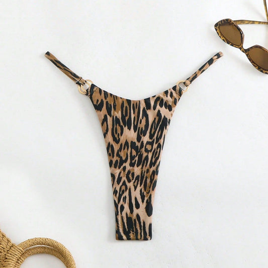 Sexy Leopard Print Bikini Three Point Bikini Women Sexy Swimming Trunks