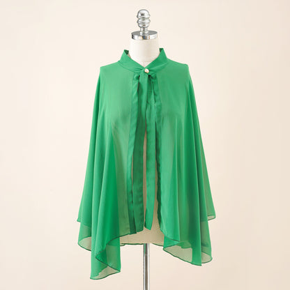 Solid Color Chiffon Button Cardigan Overclothes Outdoor Sunshade Cycling Sunscreen Shawl Beach Scarf