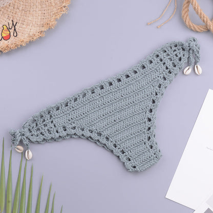 Internet Shell Bikini Tied Top Women Triangle Shorts
