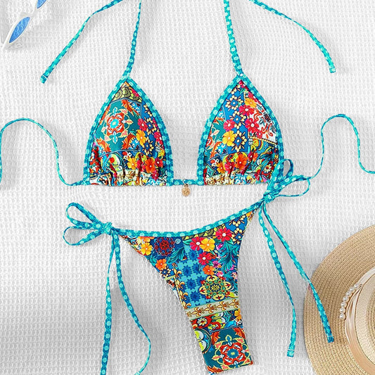 Swimsuit Fresh Printed Split Bikini Sexy Bikini Swimsuit