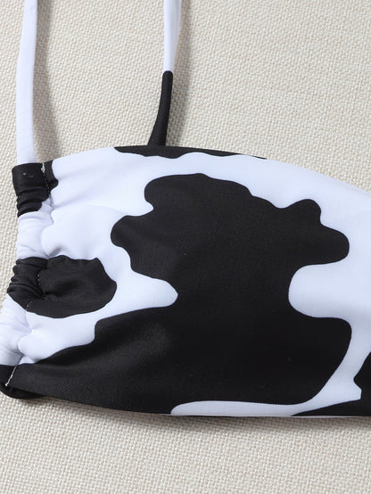 Cow Print Bikini Sexy Bikini Lady Simple Split Swimsuit