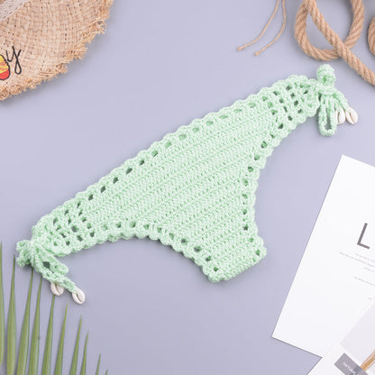 Internet Shell Bikini Tied Top Women Triangle Shorts