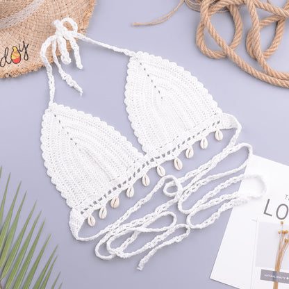 Internet Shell Bikini Tied Top Women Triangle Shorts