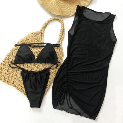 Beach Cover up Popular Sexy Bikini Three Piece