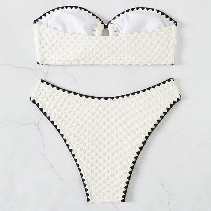 Bikini Swimsuit Sexy Split White Women Swimsuit Bikini Printed Swimming Sets