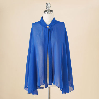 Solid Color Chiffon Button Cardigan Overclothes Outdoor Sunshade Cycling Sunscreen Shawl Beach Scarf