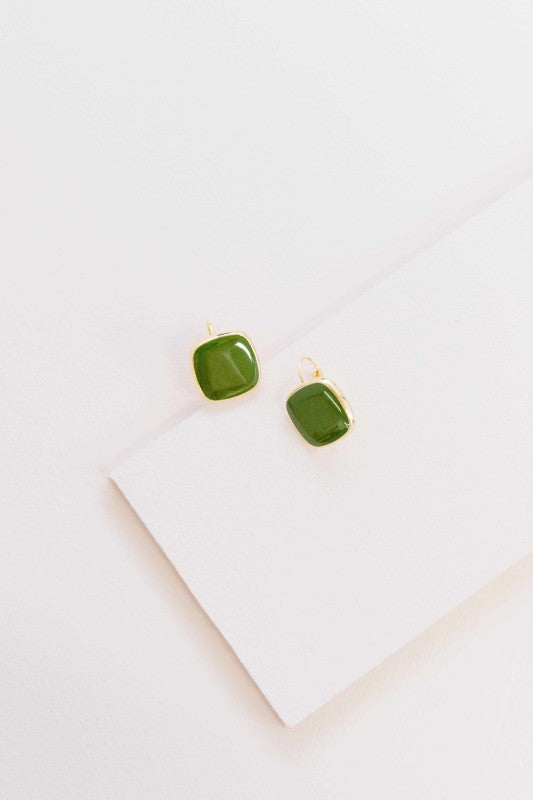 The On the Go Hook Earrings in Olive are designed for movement, comfort, and understated charm. With their sleek hook silhouette and muted green hue, they’re the perfect accessory to complement your everyday wardrobe—whether you're headed to work, brunch, or a weekend stroll.