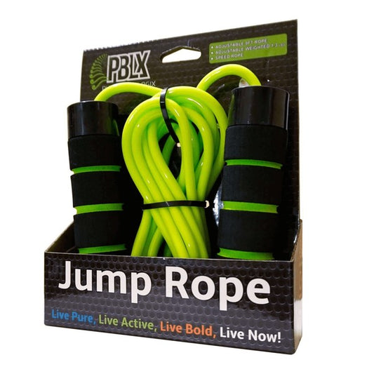 The PBLX Weighted Jump Rope isn’t just for skipping—it’s for sculpting. Designed to torch calories, build endurance, and activate upper-body strength, this rope turns every jump into a full-body challenge. Whether you're training for speed, stamina, or serious sweat, it’s built to keep up.