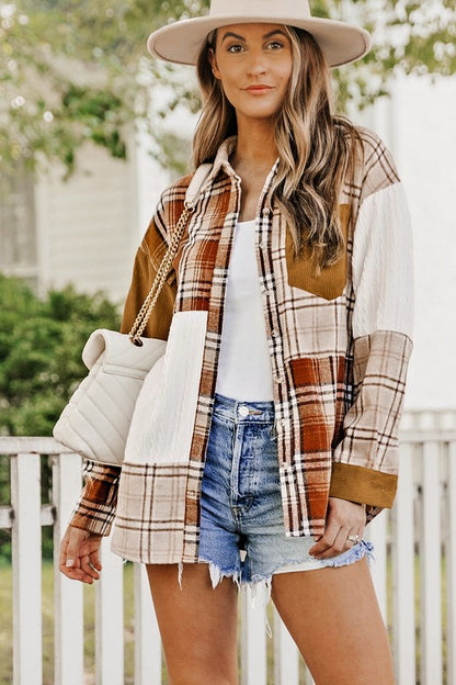 Crafted in corduroy fabric for texture, warmth, and a vintage feel. 