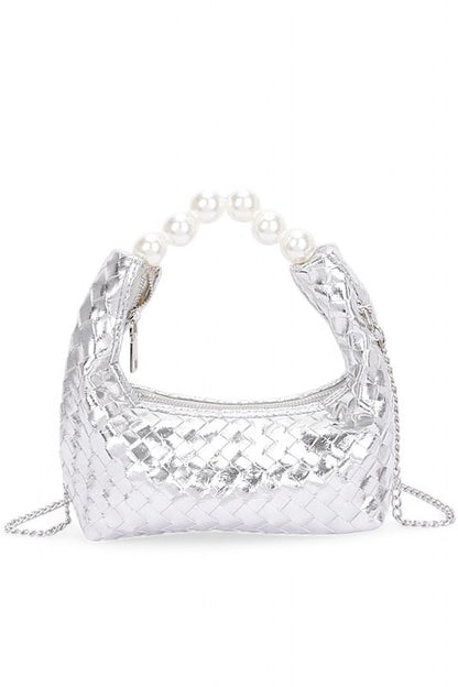 Pearl Handle Metallic Clutch