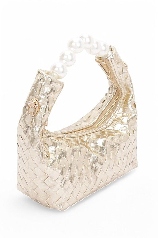 Pearl Handle Metallic Clutch