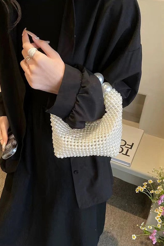 Pearl  Handle Mini Clutch