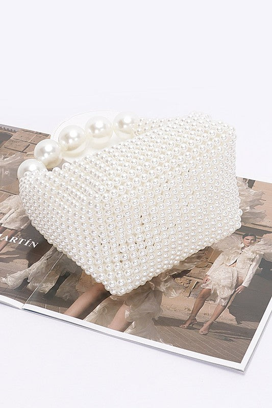 Pearl  Handle Mini Clutch