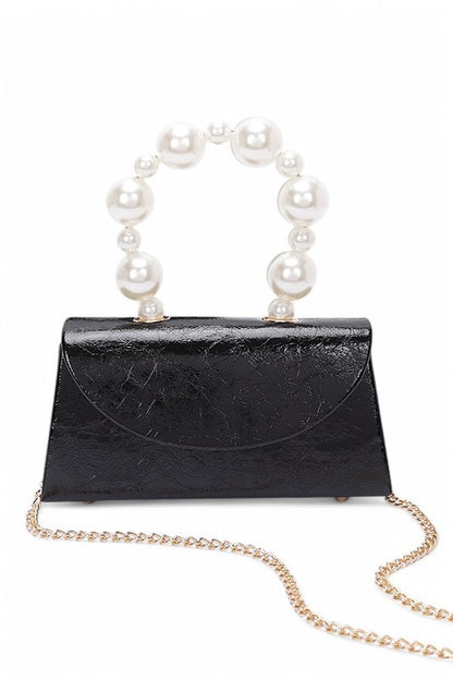 Pearl Metallic Clutch Bag