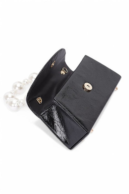 Pearl Metallic Clutch Bag