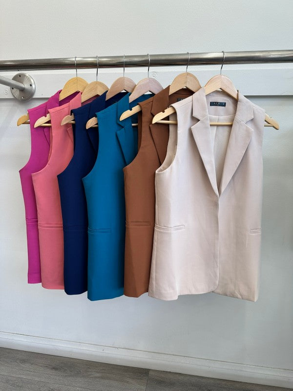 Pleated Shorts & Vest Set