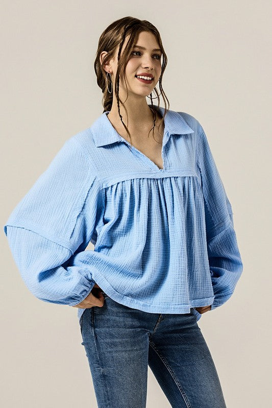 Made from 100% cotton gauze — soft, breathable, and ideal for warm weather. 
