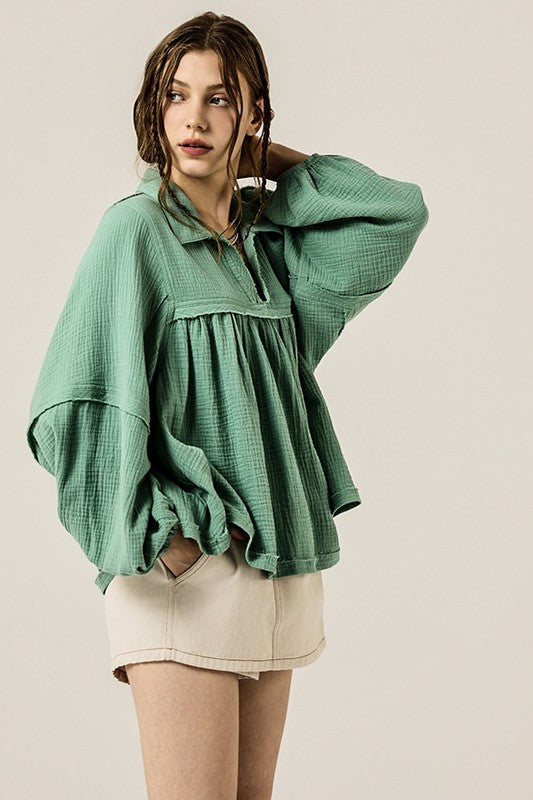 Soft fabric wash that holds shape without losing flow. 