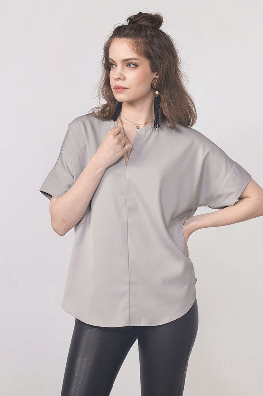 Soft neckline sits neatly without gapping.