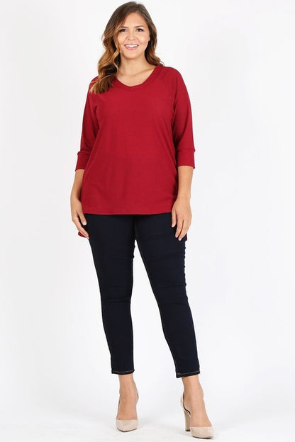Knit fabric blend offers stretchy, soft comfort all day.
