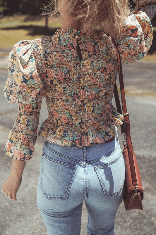 Bubble sleeves give volume and whimsical charm. 