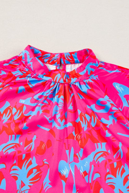 Mock neckline adds modest sophistication for both day and evening styles. 