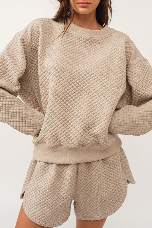Quilted Top & Shorts Set