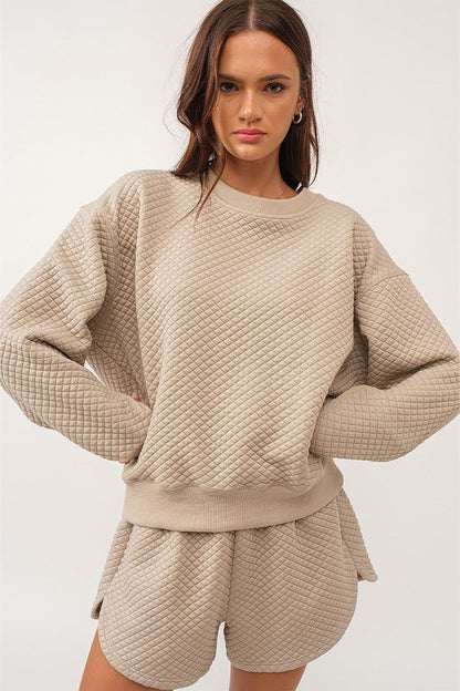 Quilted Top & Shorts Set