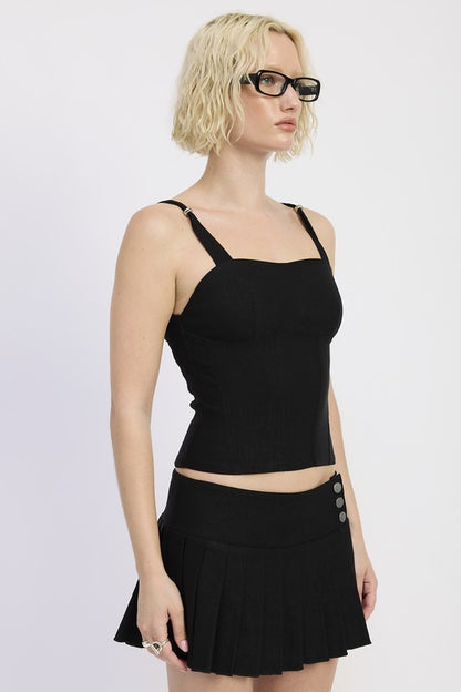 True to size fit with stretch, so it hugs without being restrictive. (based on fabric content) 