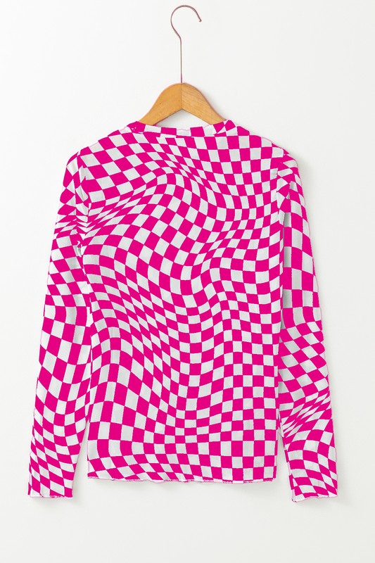 Unique rose plaid pattern elevates basics.