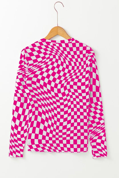 Unique rose plaid pattern elevates basics.