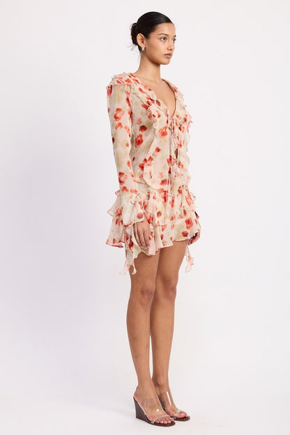 Imported piece with delicate floral pattern; requires gentle care to maintain sheer quality. 