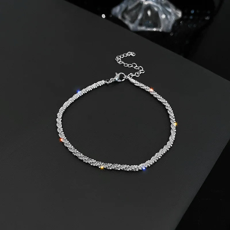 Luxury Sparkling Rhinestone Bracelet Ladies Girls Geometric Delicate Adjustable Bracelet Vintage Style Jewelry Accessories Gifts