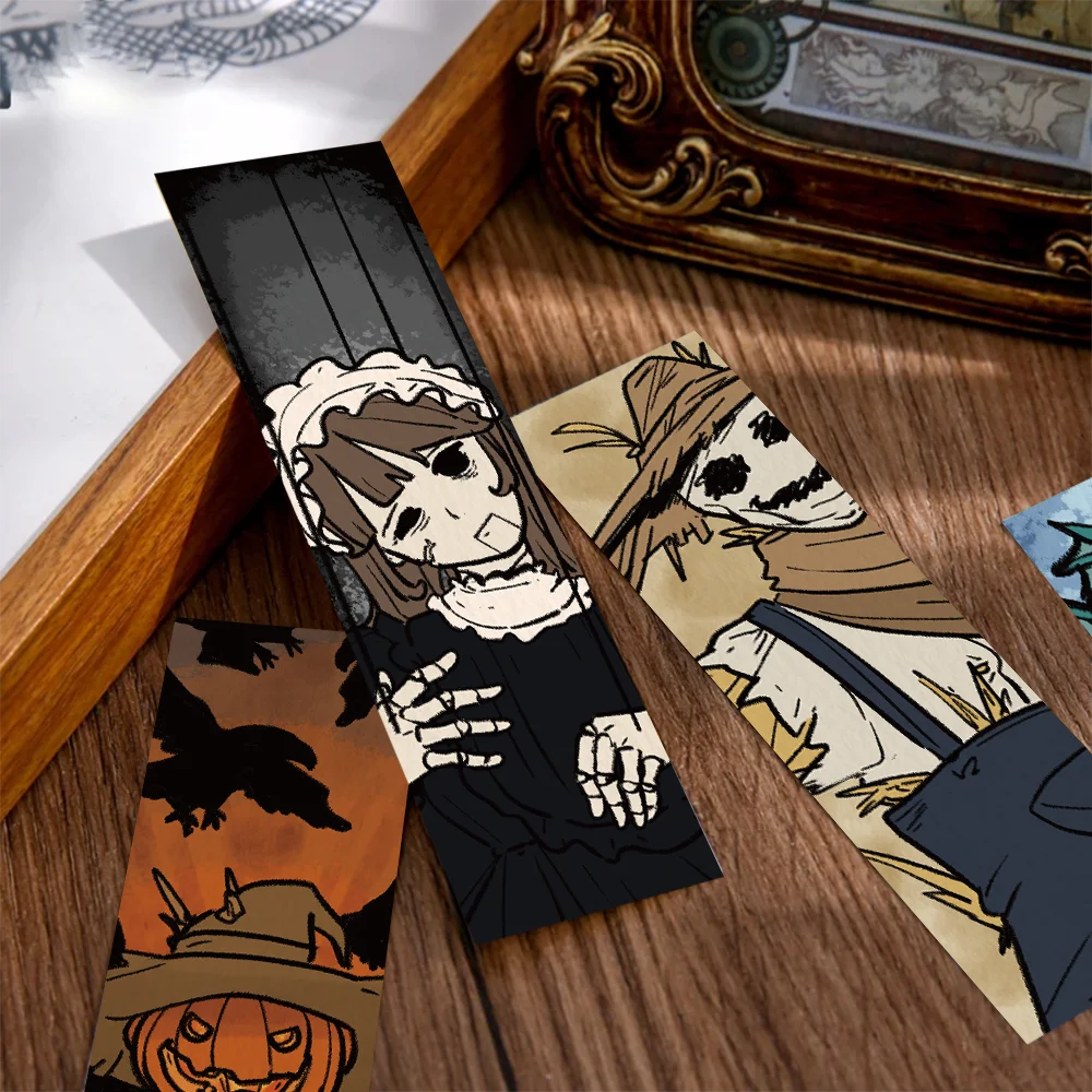 30pcs Halloween bookmarks Reading pages Book marks paper cards pumpkin ghosts funny personality creative gifts for students
