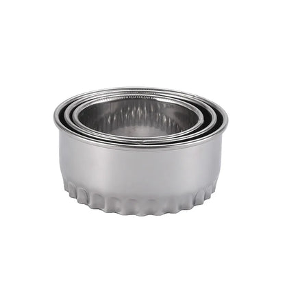 3Pcs Stainless Steel Dumpling Skin Mold Pastry Cutter Set