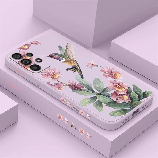 Flowers Silicone Case For Samsung Galaxy A54 A53 A73 A71 A72 A52 A32 A33 A34 A31 A24 A20S A42 Shockproof Phone Soft Cover Coque