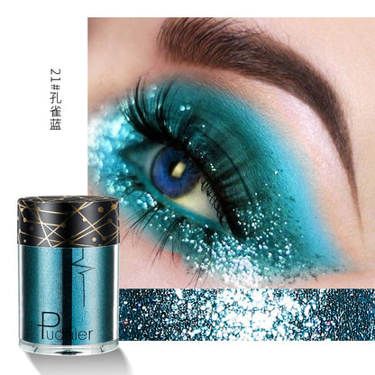 New Glitter Eye Shadow Professional Makeup Monochrome Shining Eyeshadow Sequins Universal Party Cosmetic Palete