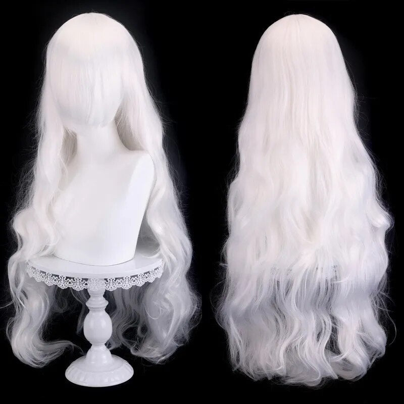 Genshin Impact Ice Blue Wig for Ayato Kamisato Cosplay Wig for Anime Long Fluffy Spiky Heat Resistant Wig for Halloween Party