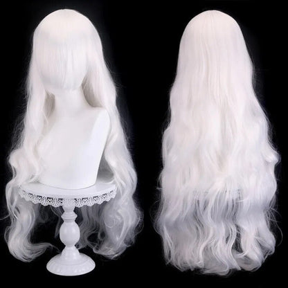 Genshin Impact Ice Blue Wig for Ayato Kamisato Cosplay Wig for Anime Long Fluffy Spiky Heat Resistant Wig for Halloween Party
