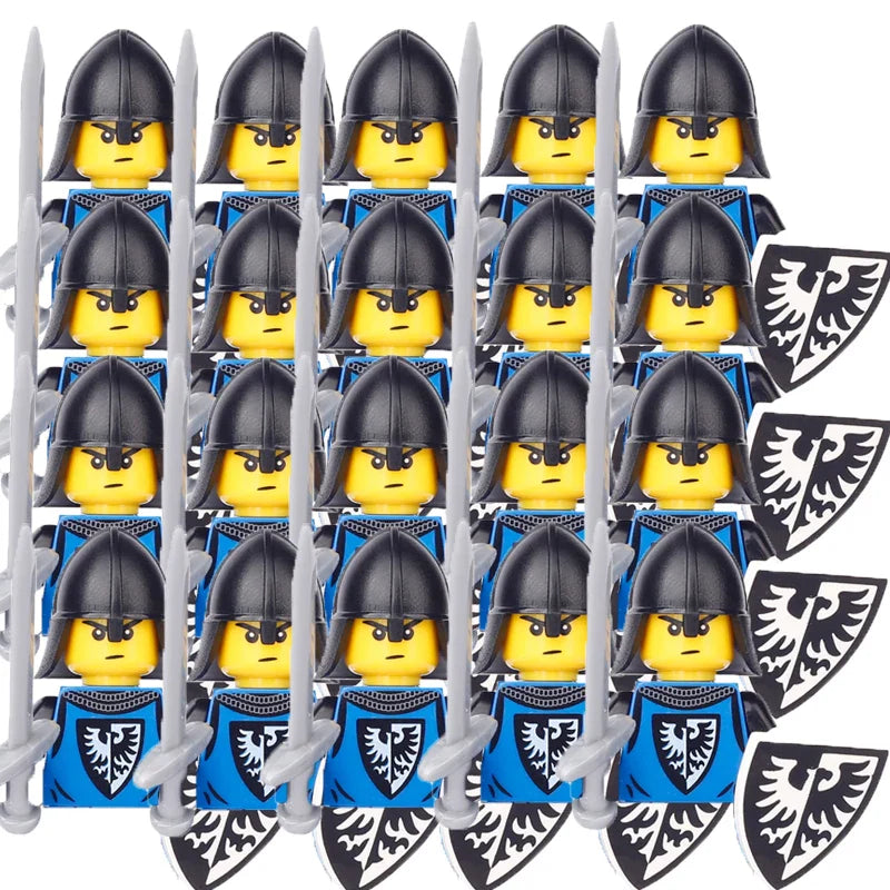 Military Building Blocks Medieval Solider Figures Gifts Toys Weapons Shield Holy Roman Saint Lazarus Jerusalem Knight Legion MOC