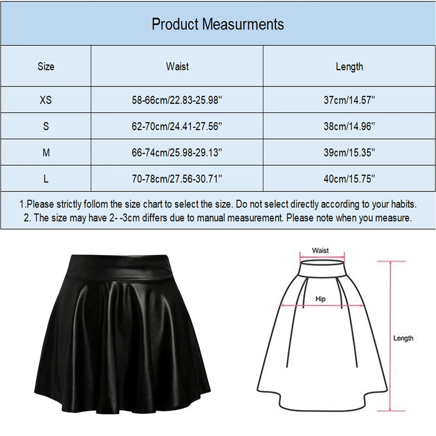 Spring Summer Fashion High Waist Metallic Leather Pleated Mini Skirt Carnival Outfit Sexy Night Club Party Skirts for Women