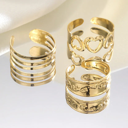 13 PCS Fashion Open Toe Rings Set for Women Adjustable Simple Minimal Hollow Heart Summer Beach Smooth Feet Ring Jewelry on Foot