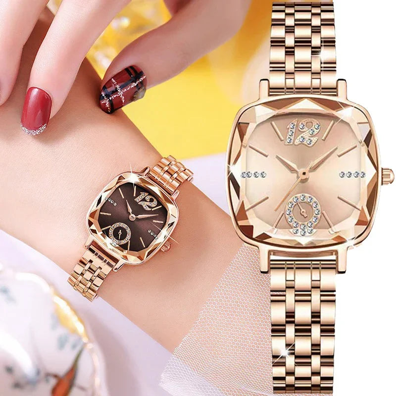 MAYZHISU Luxury Watch for Woman Waterproof Stainless Steel Quartz Ladies Watch High Quality Women's Watches Elegant Female Clock