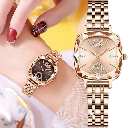 MAYZHISU Luxury Watch for Woman Waterproof Stainless Steel Quartz Ladies Watch High Quality Women's Watches Elegant Female Clock