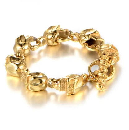 Men\\\\\\'s Vintage Skull Beaded Skull Bracelets Men\\\\\\'s Bracelets Gothic Jewelry Accessories Gifts