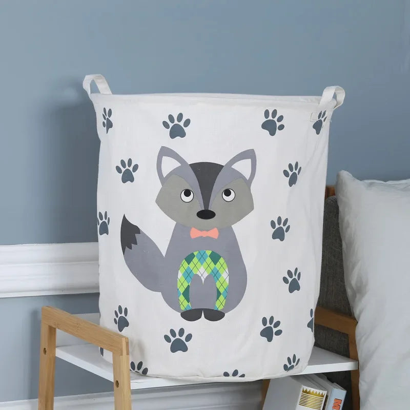 1pc Cloth Art Folding Geometry Dirty Clothes Toys Storage Bucket Household Storage Basket Dirty Clothes Laundry Basket 40*50cm