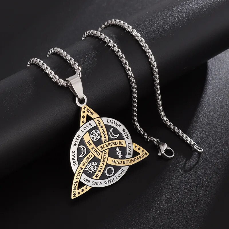 New Metal Black Cross Pendant Necklace Men and Women Fashion Gothic Punk Trend Hip Hop Accessories Jewelry Gift Wholesale